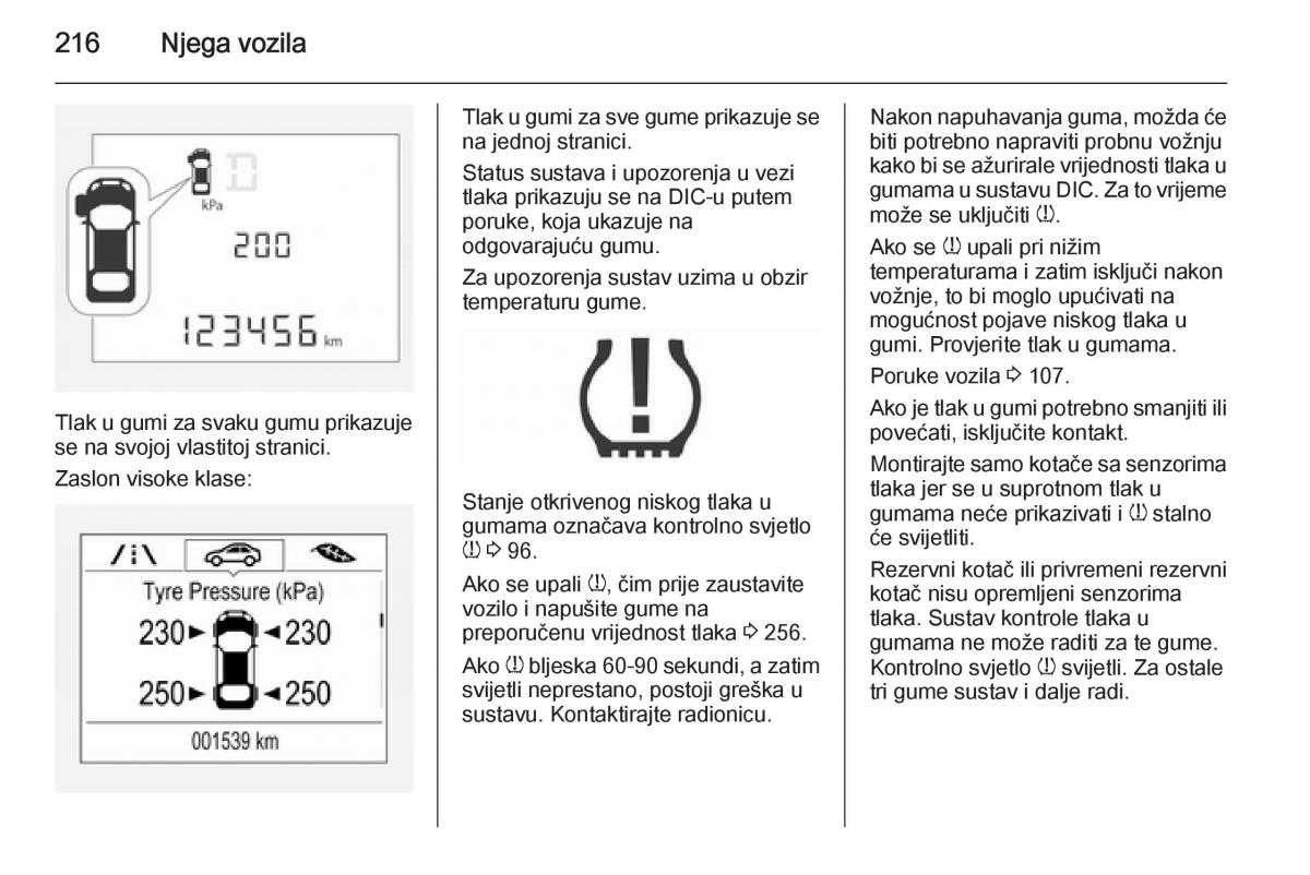 Opel Corsa D vlasnicko uputstvo / page 218