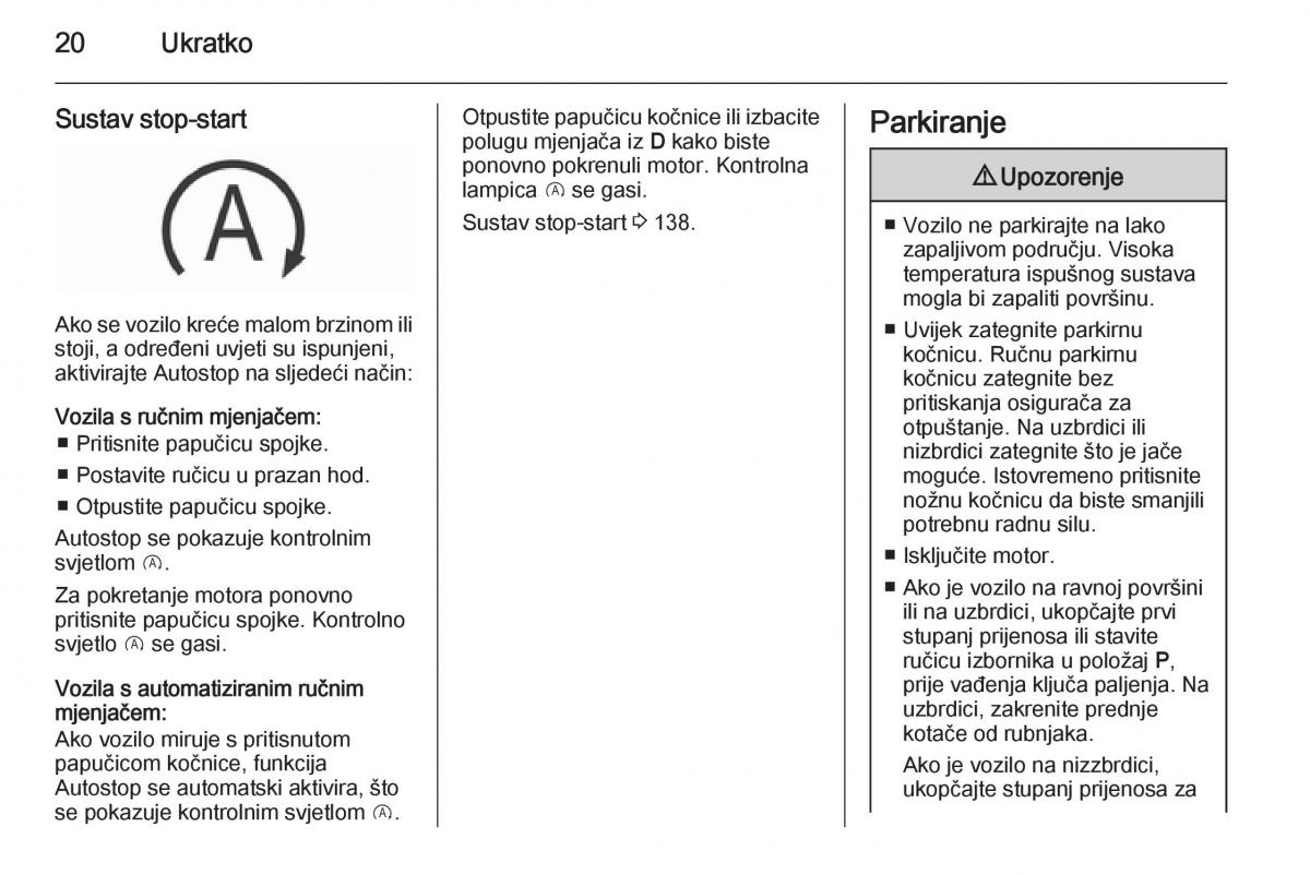 Opel Corsa D vlasnicko uputstvo / page 22