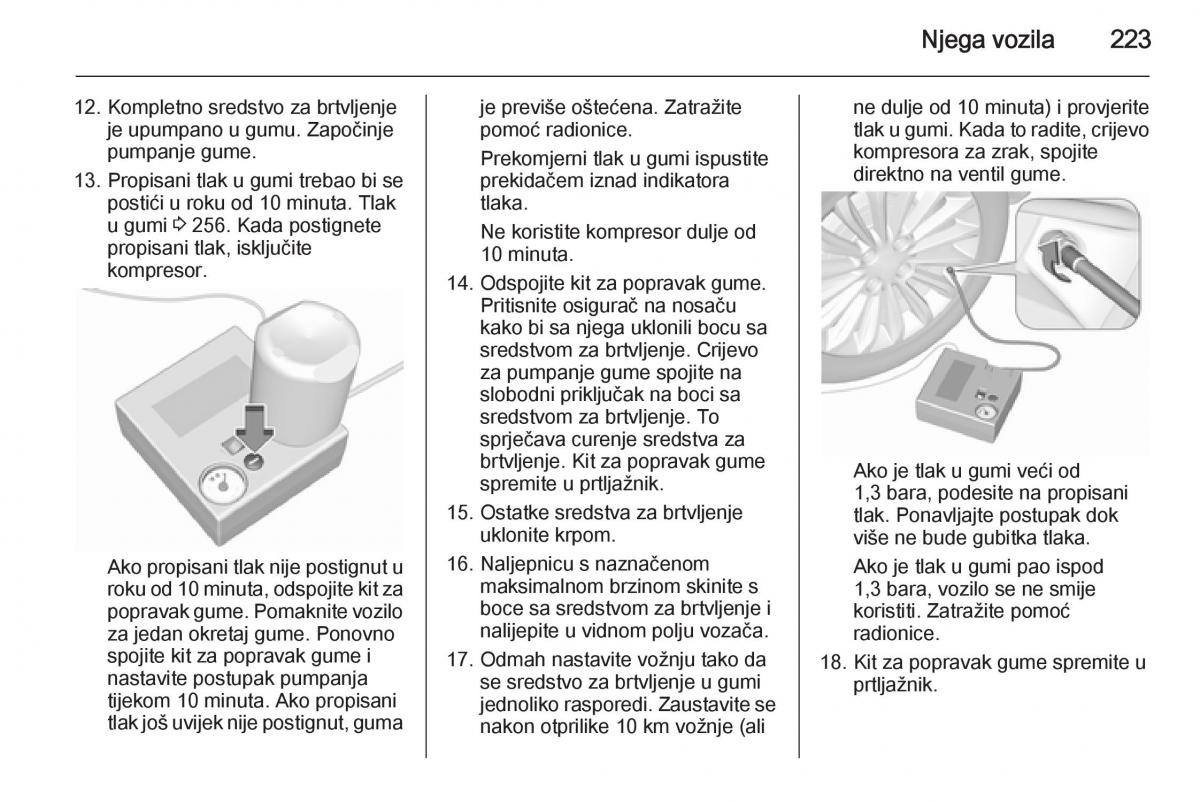 Opel Corsa D vlasnicko uputstvo / page 225