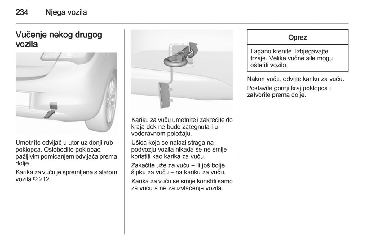 Opel Corsa D vlasnicko uputstvo / page 236