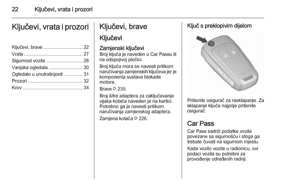 Opel Corsa D vlasnicko uputstvo / page 24