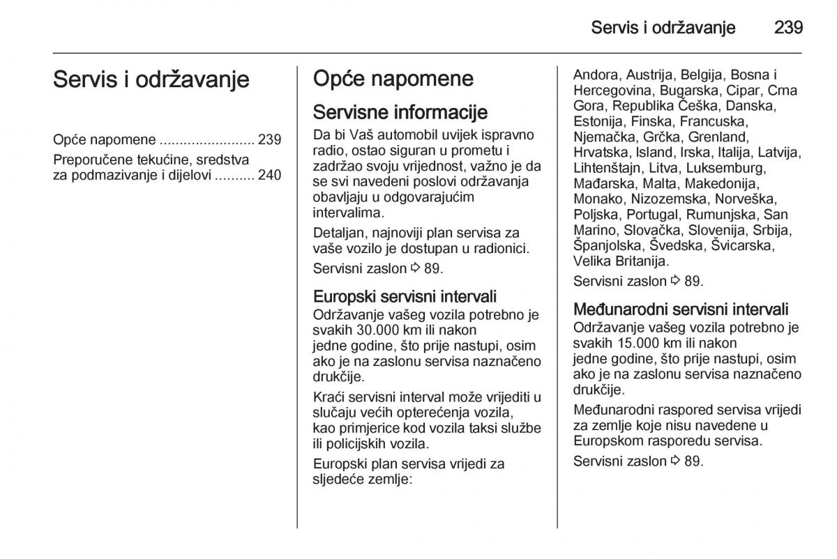 Opel Corsa D vlasnicko uputstvo / page 241