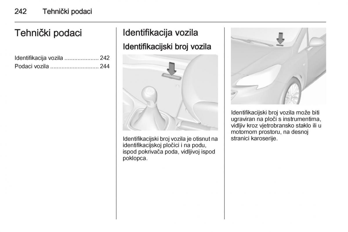 Opel Corsa D vlasnicko uputstvo / page 244