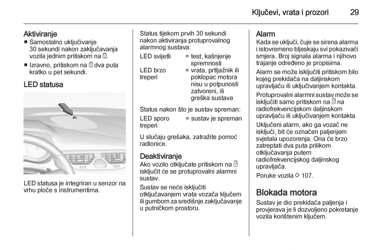 Opel Corsa D vlasnicko uputstvo / page 31