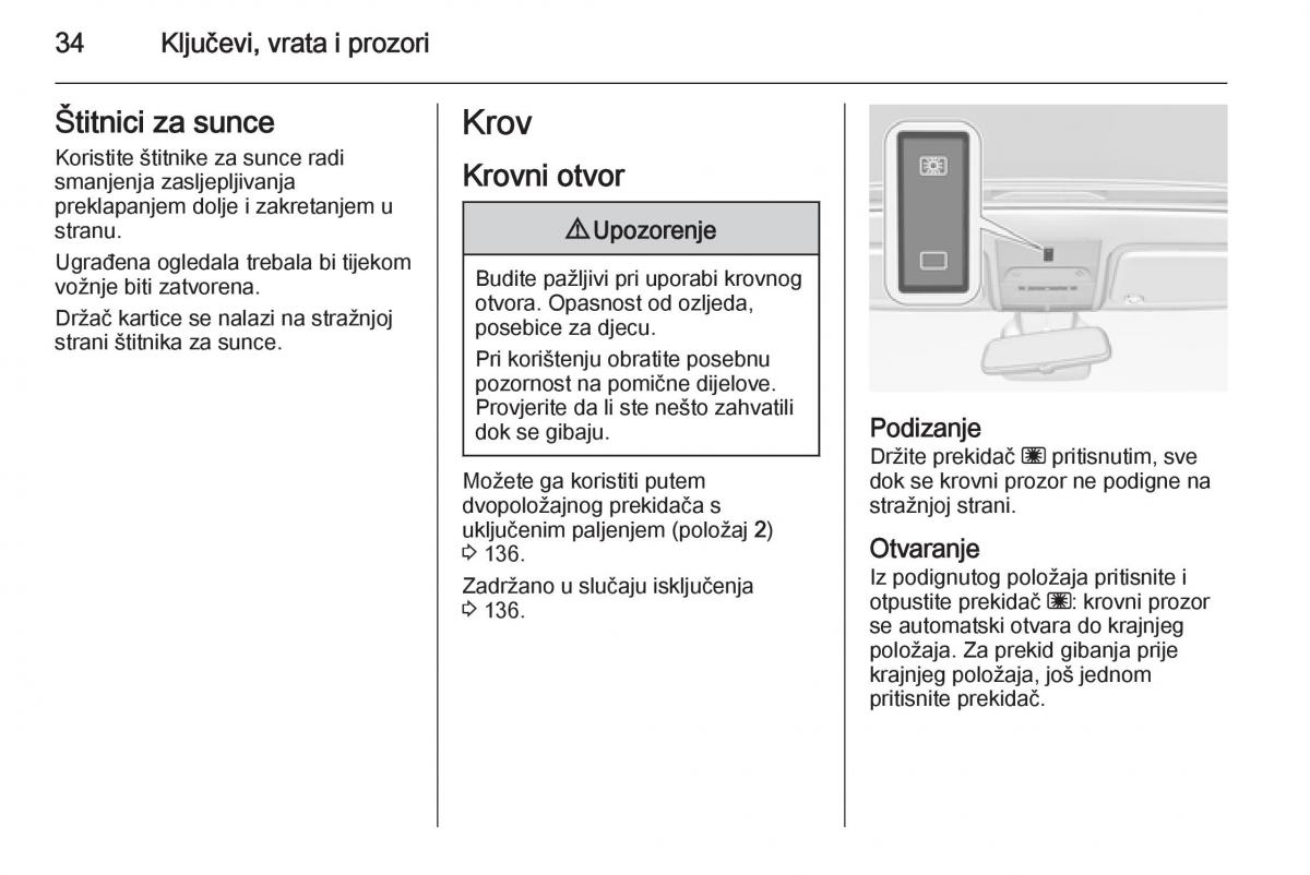 Opel Corsa D vlasnicko uputstvo / page 36