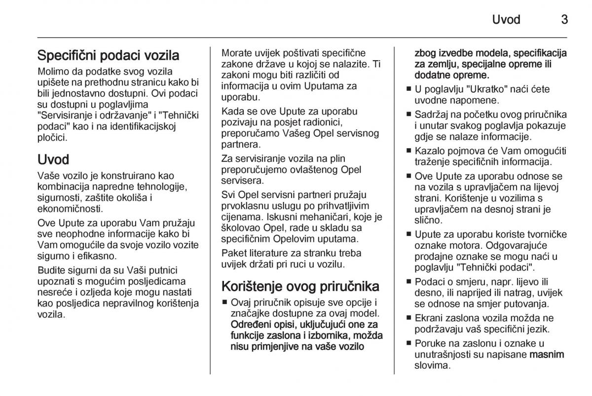 Opel Corsa D vlasnicko uputstvo / page 5