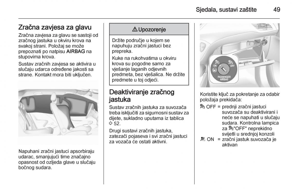 Opel Corsa D vlasnicko uputstvo / page 51