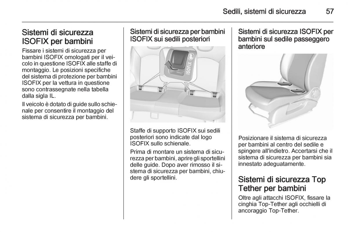 Opel Corsa D manuale del proprietario / page 59