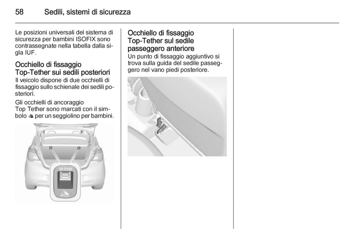 Opel Corsa D manuale del proprietario / page 60