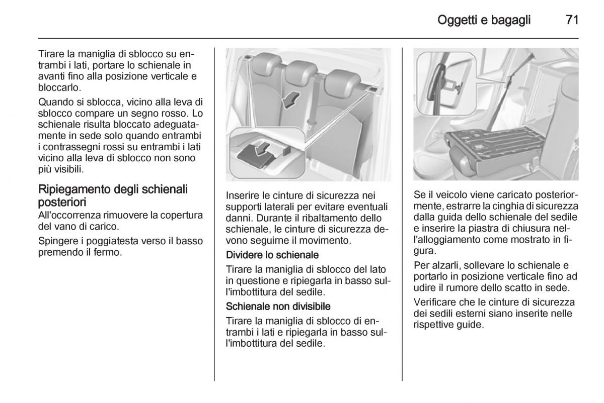 Opel Corsa D manuale del proprietario / page 73