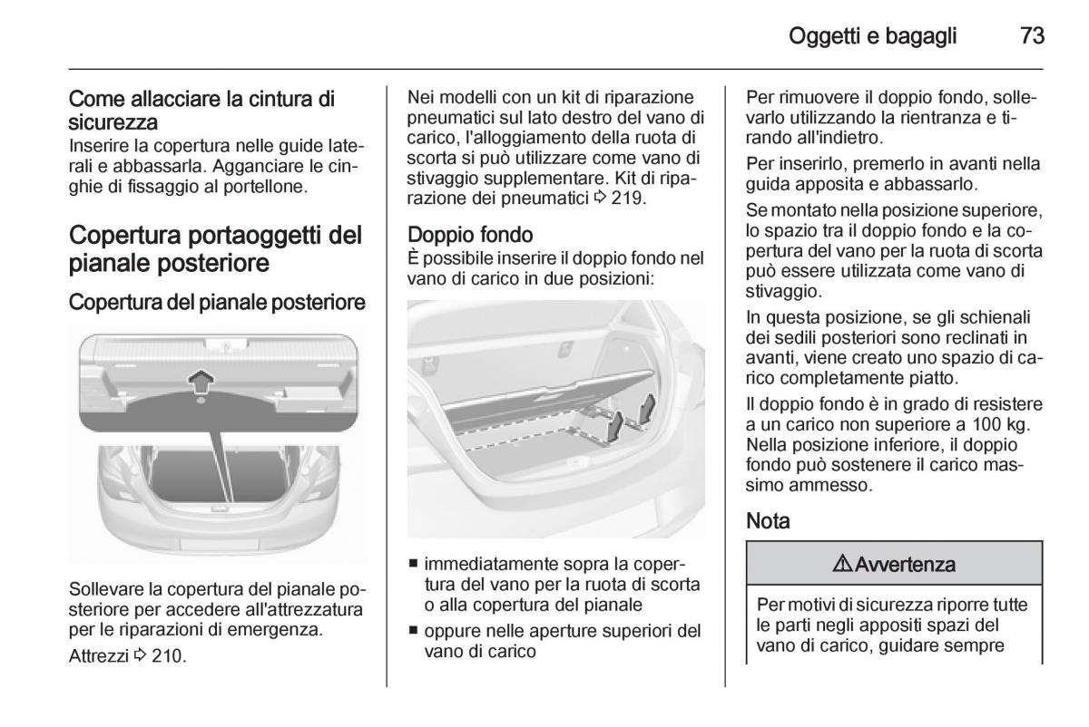 Opel Corsa D manuale del proprietario / page 75