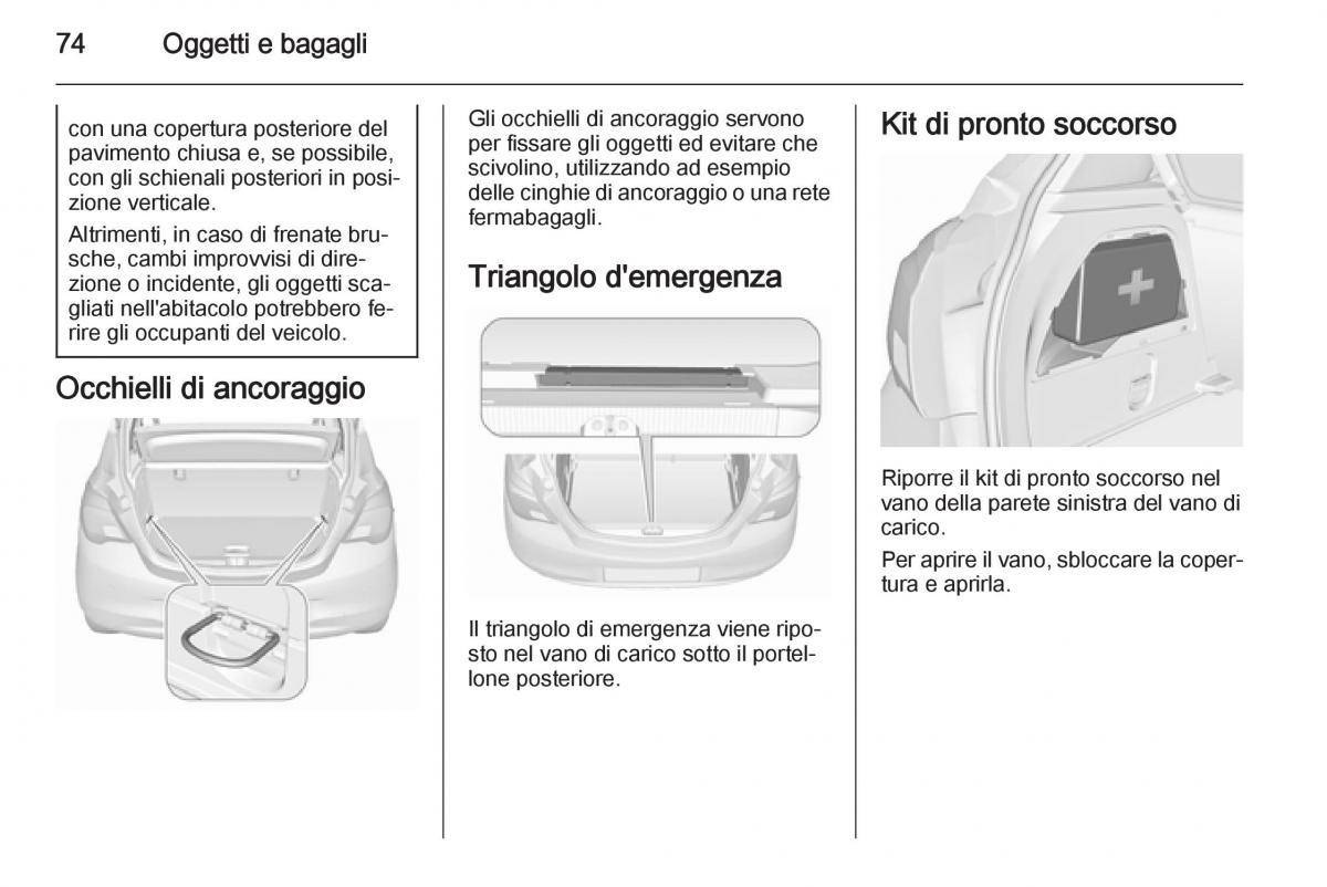 Opel Corsa D manuale del proprietario / page 76