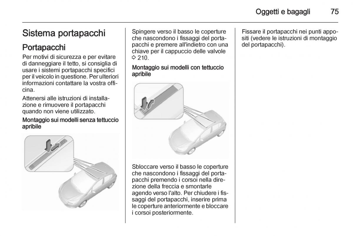 Opel Corsa D manuale del proprietario / page 77