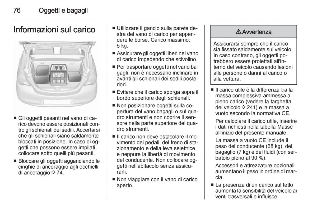 Opel Corsa D manuale del proprietario / page 78