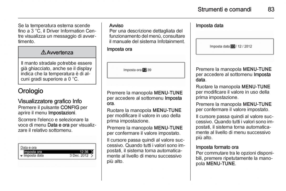 Opel Corsa D manuale del proprietario / page 85