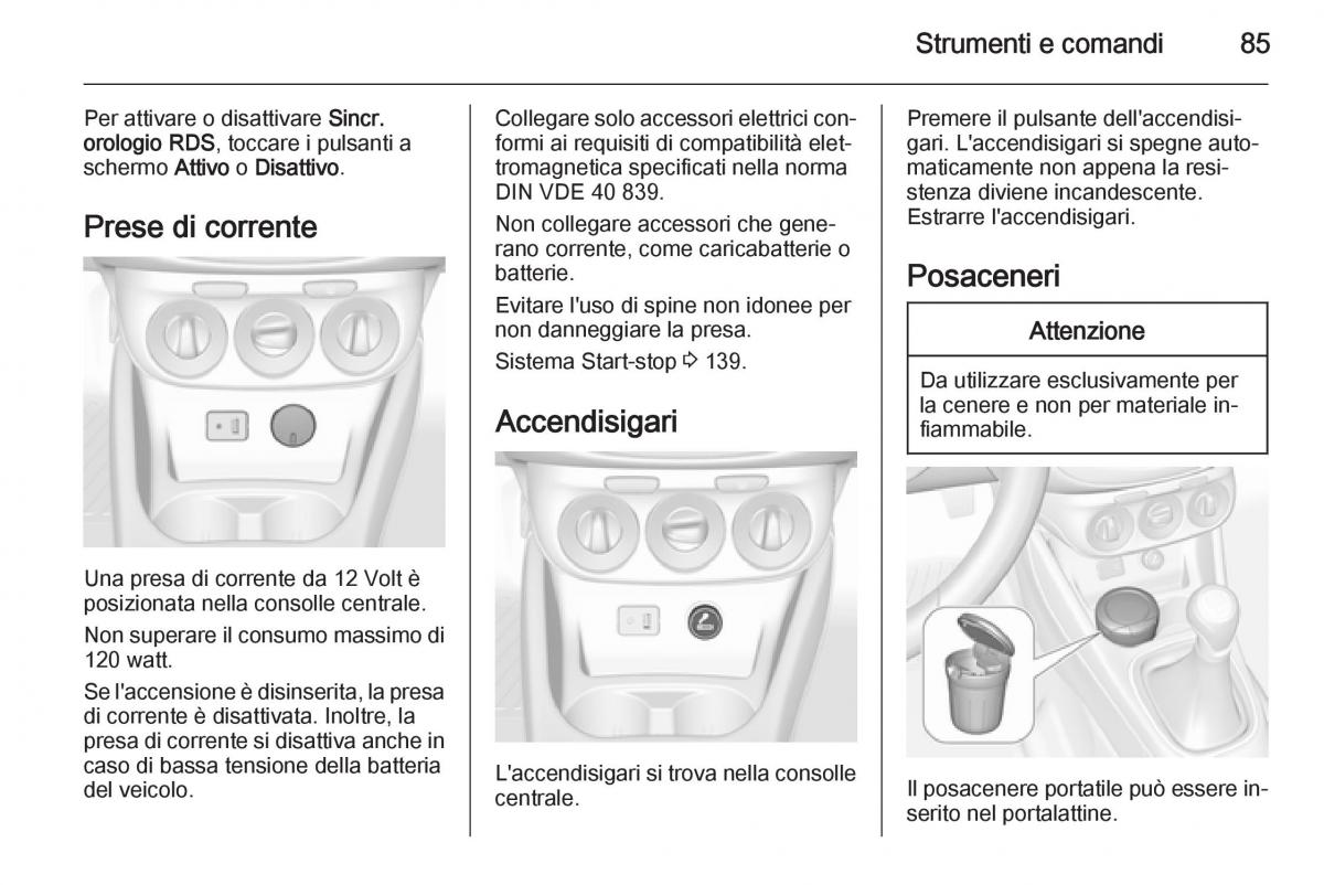 Opel Corsa D manuale del proprietario / page 87