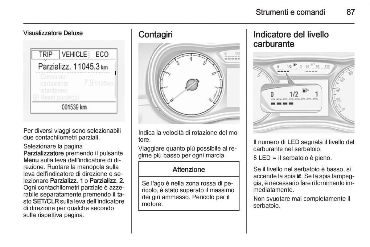 Opel Corsa D manuale del proprietario / page 89