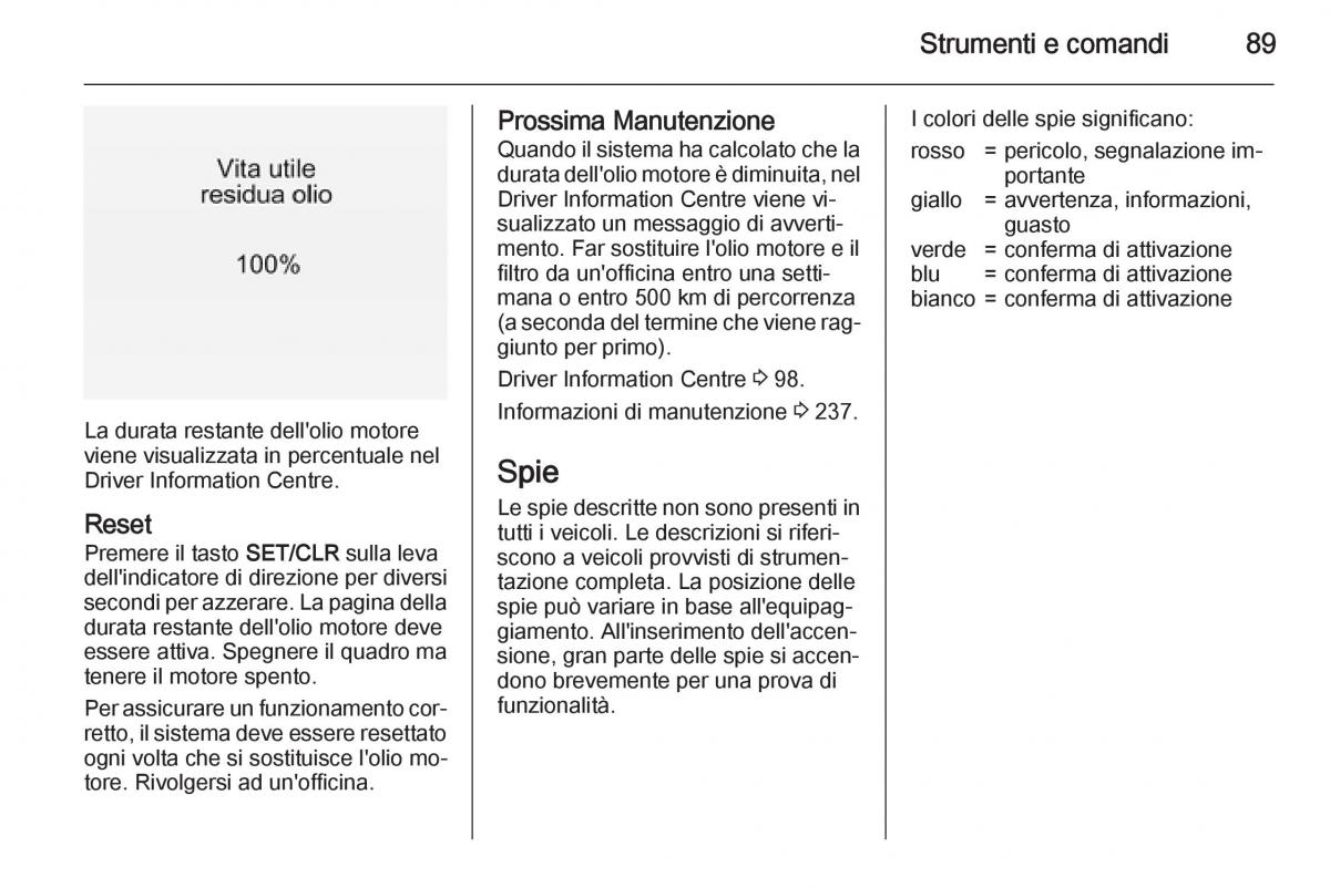 Opel Corsa D manuale del proprietario / page 91