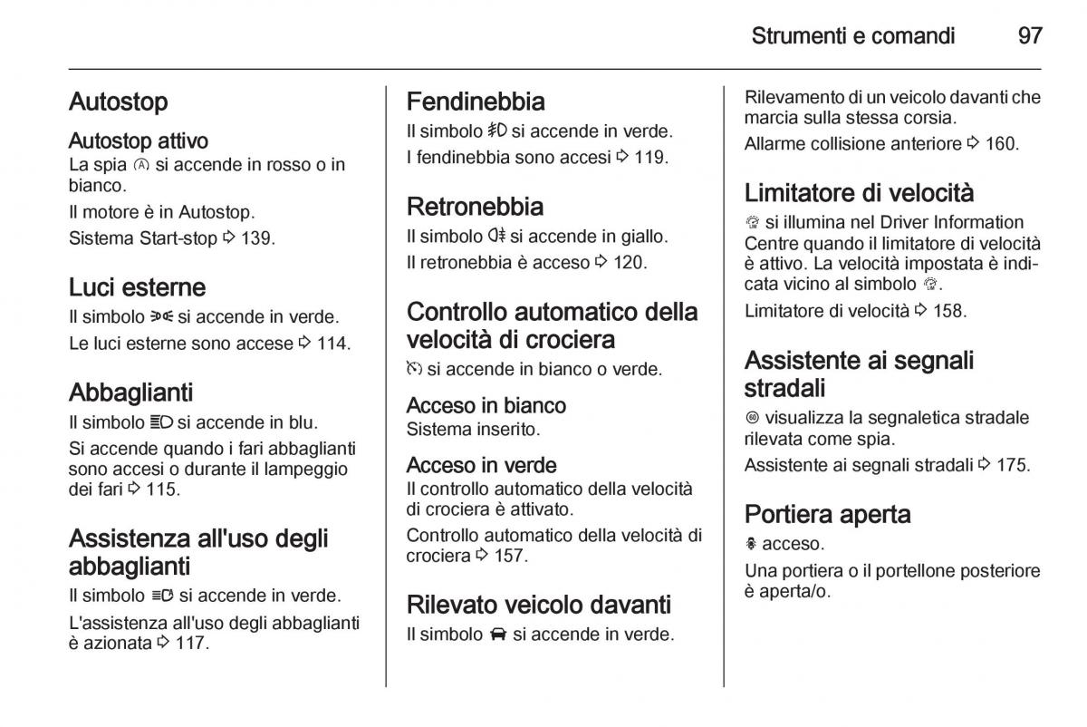 Opel Corsa D manuale del proprietario / page 99