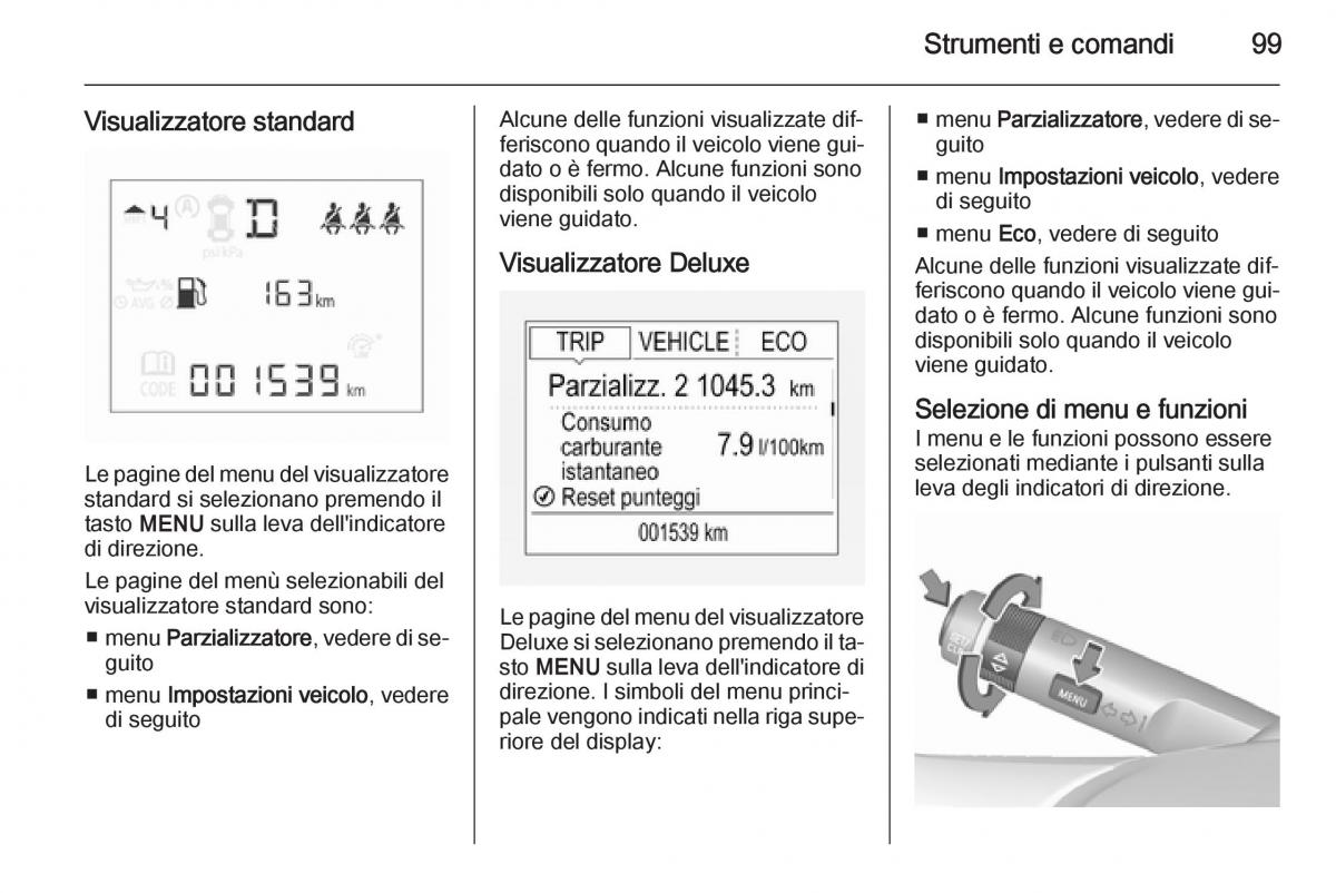 Opel Corsa D manuale del proprietario / page 101