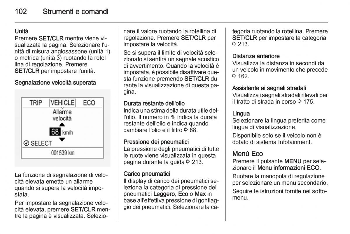 Opel Corsa D manuale del proprietario / page 104