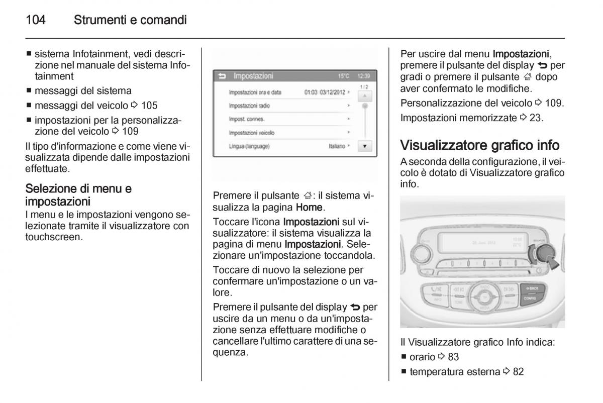 Opel Corsa D manuale del proprietario / page 106