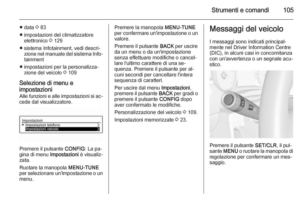 Opel Corsa D manuale del proprietario / page 107