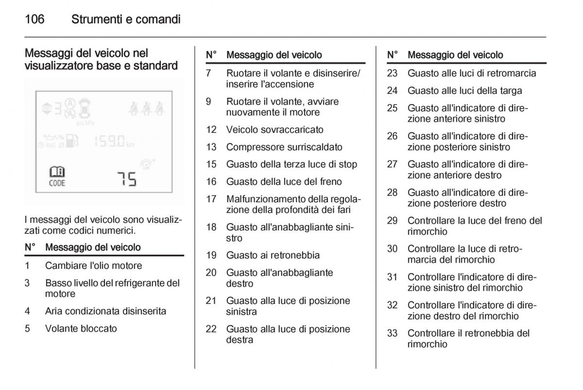 Opel Corsa D manuale del proprietario / page 108