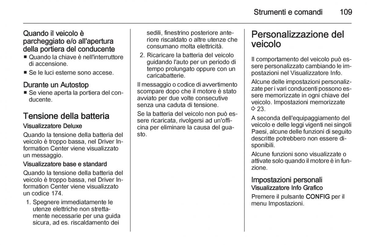 Opel Corsa D manuale del proprietario / page 111