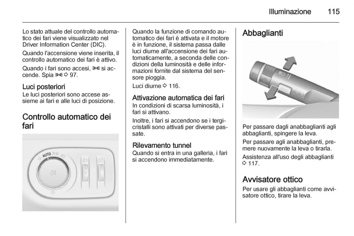 Opel Corsa D manuale del proprietario / page 117