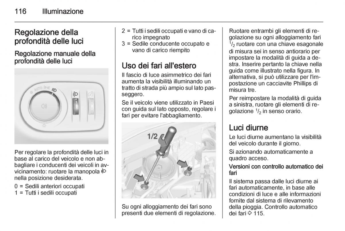 Opel Corsa D manuale del proprietario / page 118