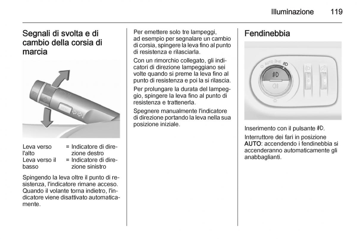 Opel Corsa D manuale del proprietario / page 121