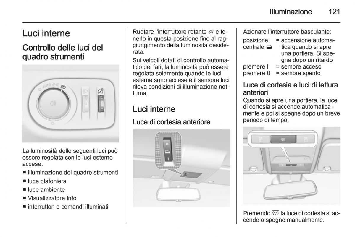 Opel Corsa D manuale del proprietario / page 123