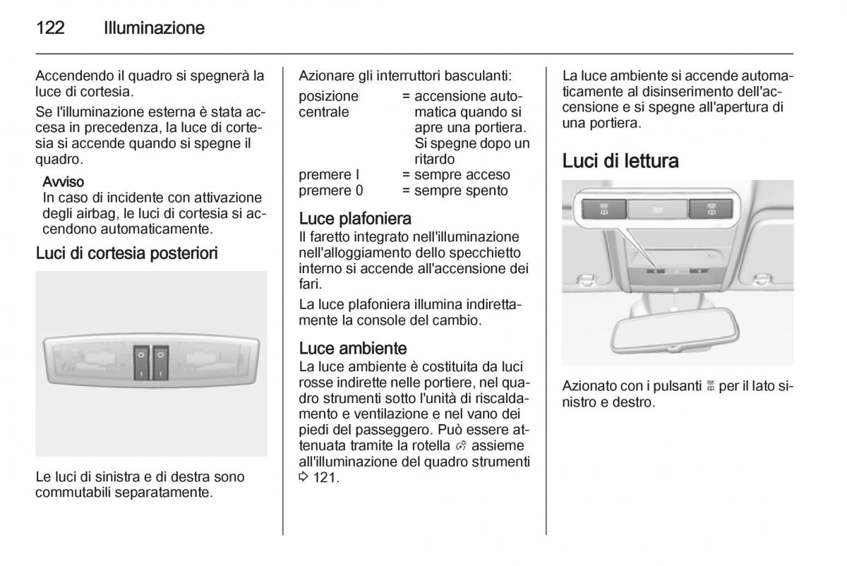 Opel Corsa D manuale del proprietario / page 124