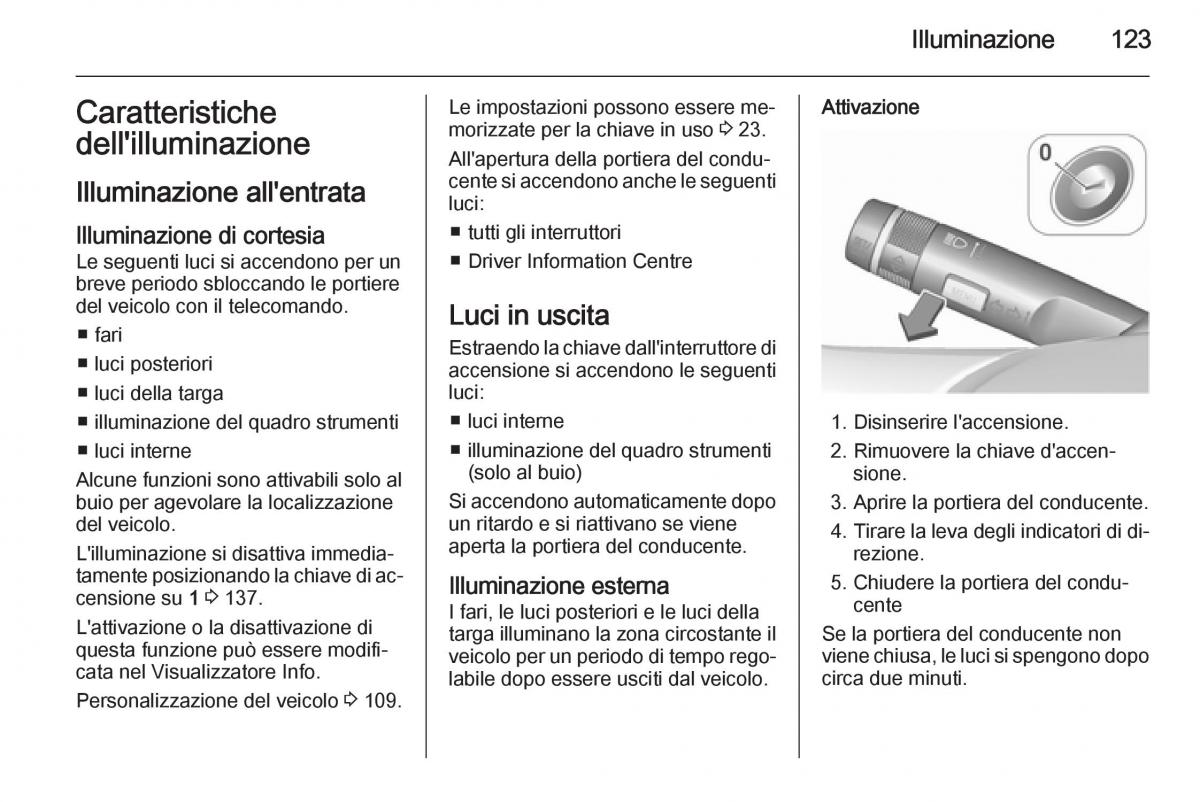 Opel Corsa D manuale del proprietario / page 125