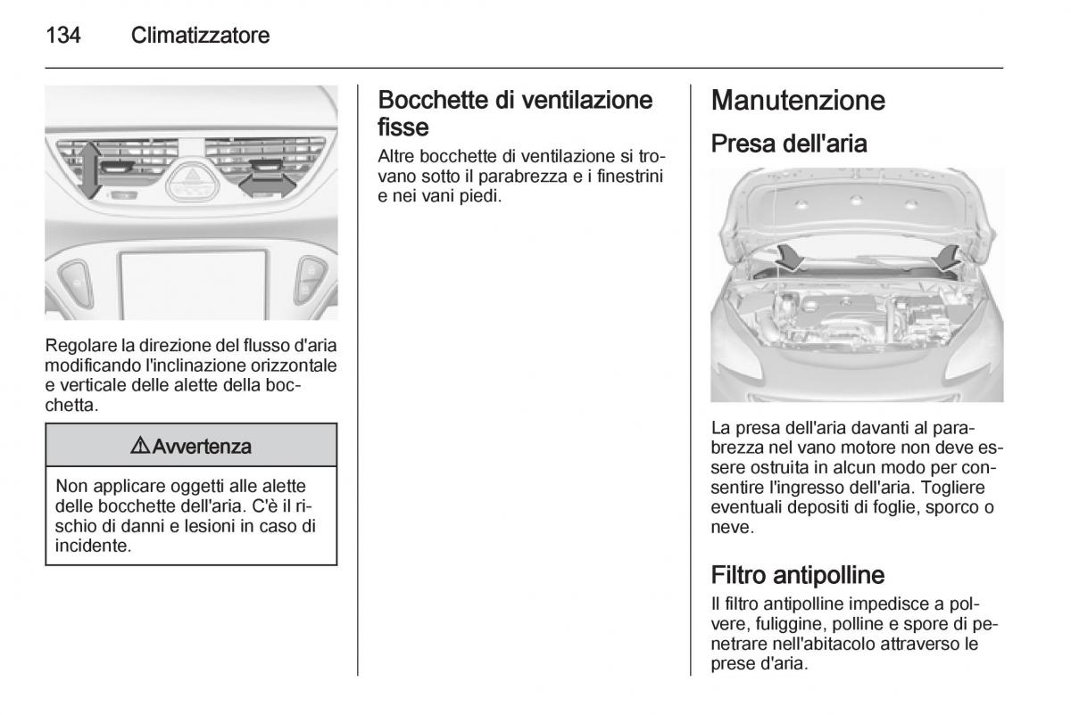 Opel Corsa D manuale del proprietario / page 136