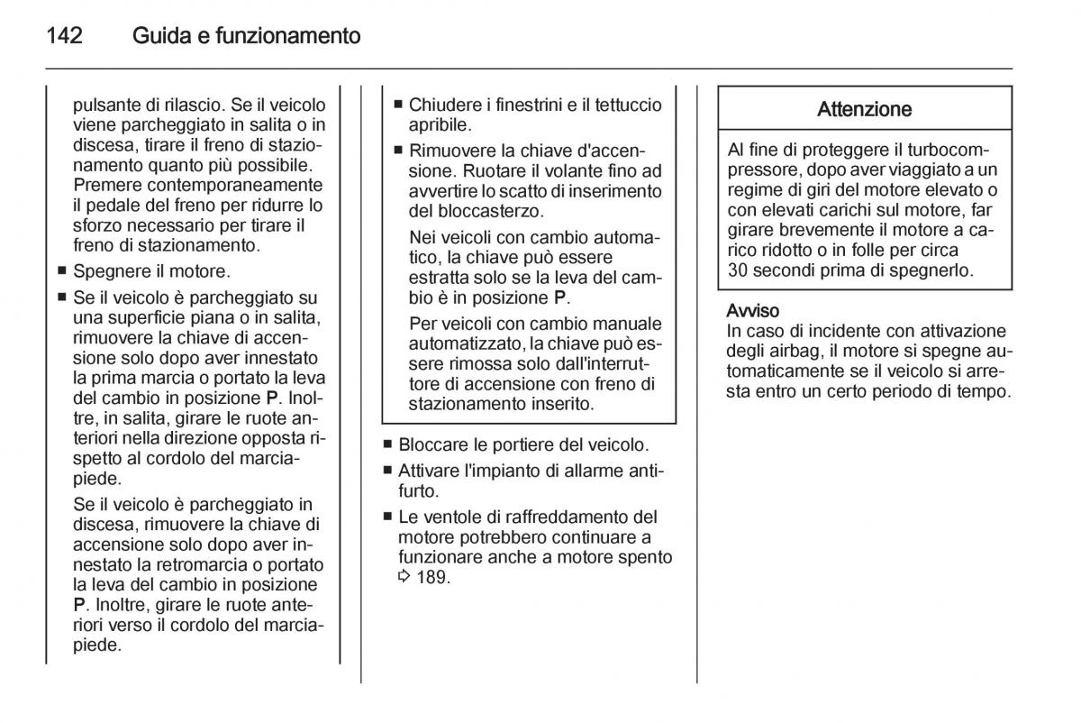 Opel Corsa D manuale del proprietario / page 144