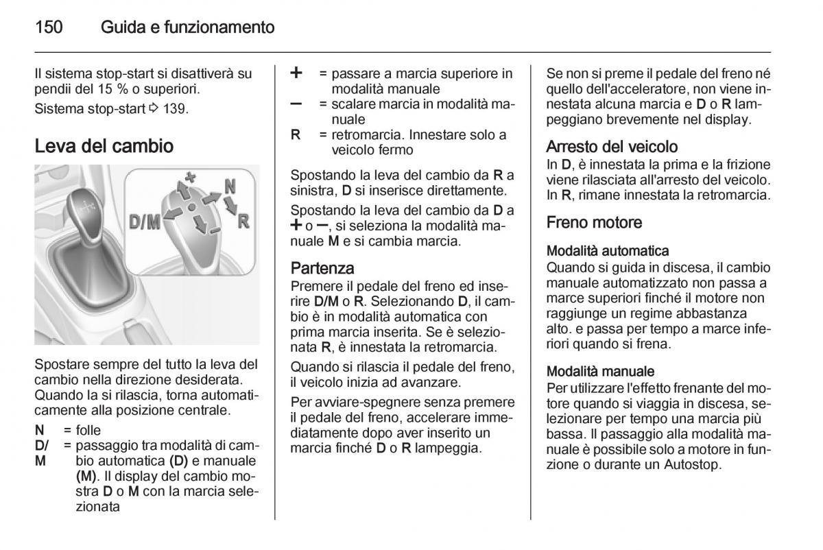 Opel Corsa D manuale del proprietario / page 152