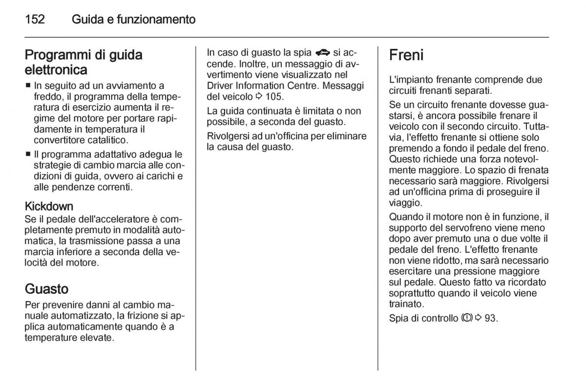 Opel Corsa D manuale del proprietario / page 154