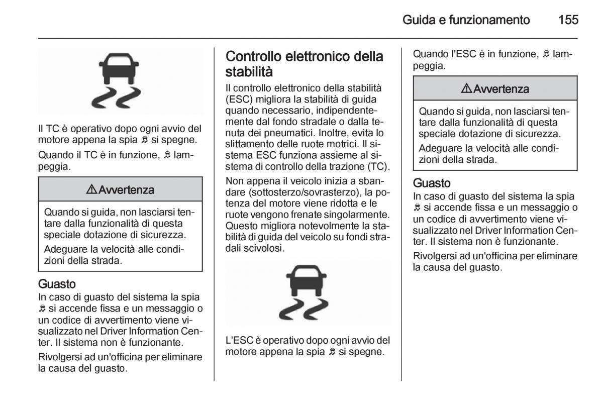 Opel Corsa D manuale del proprietario / page 157