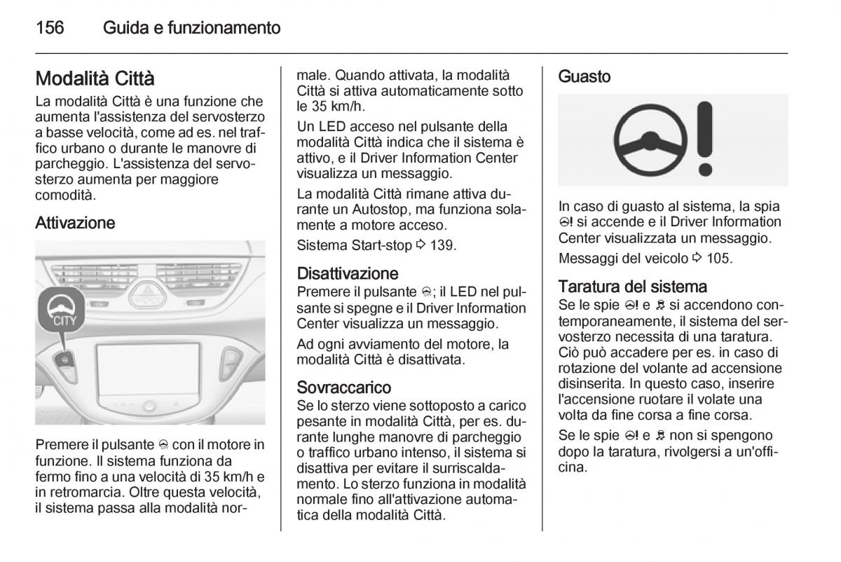 Opel Corsa D manuale del proprietario / page 158