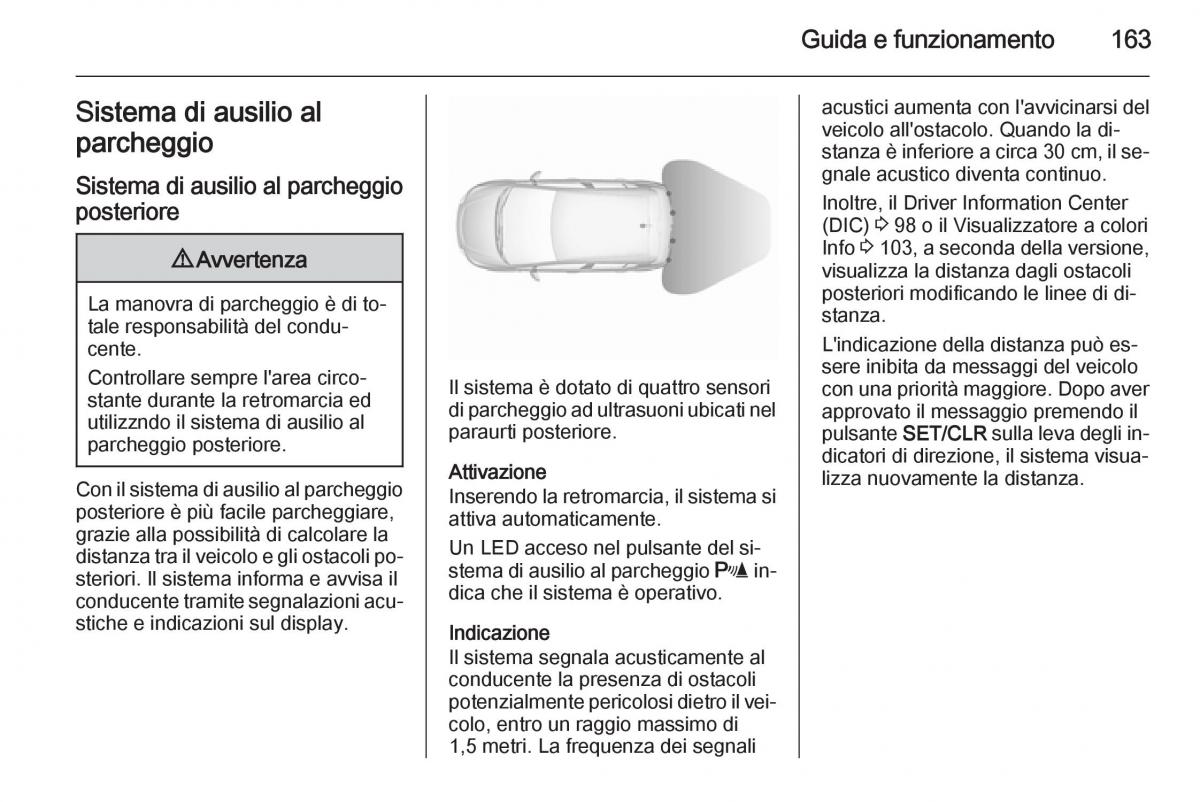 Opel Corsa D manuale del proprietario / page 165