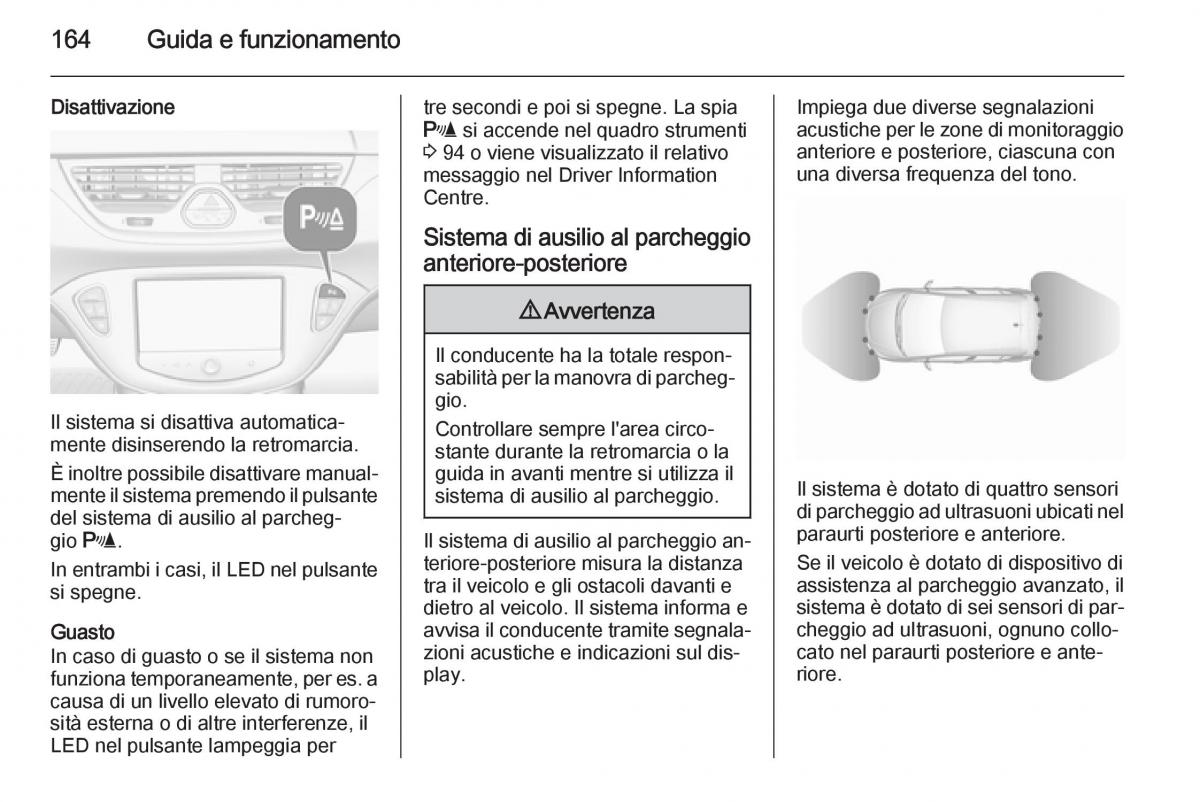 Opel Corsa D manuale del proprietario / page 166