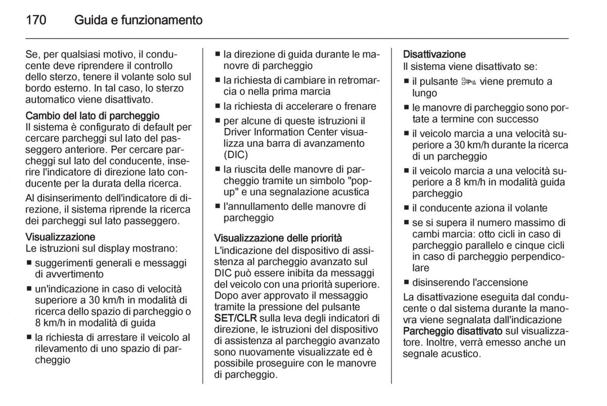 Opel Corsa D manuale del proprietario / page 172