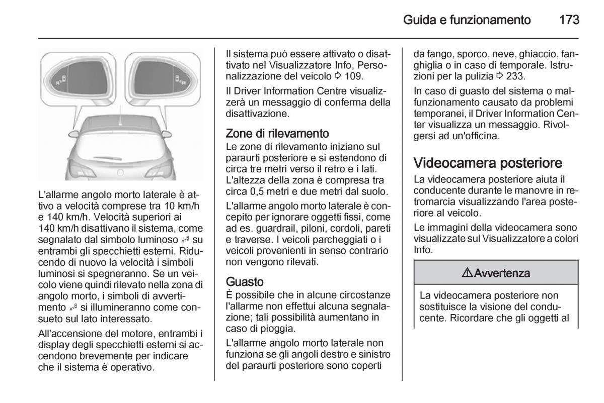 Opel Corsa D manuale del proprietario / page 175