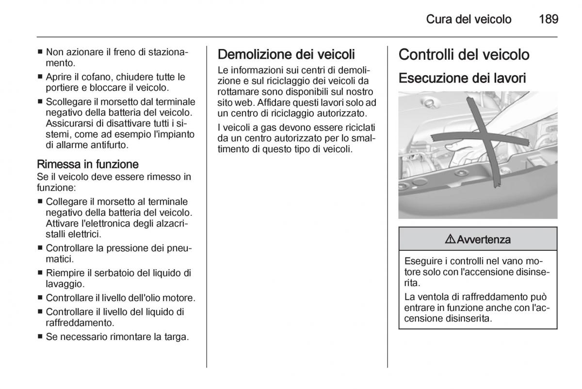 Opel Corsa D manuale del proprietario / page 191