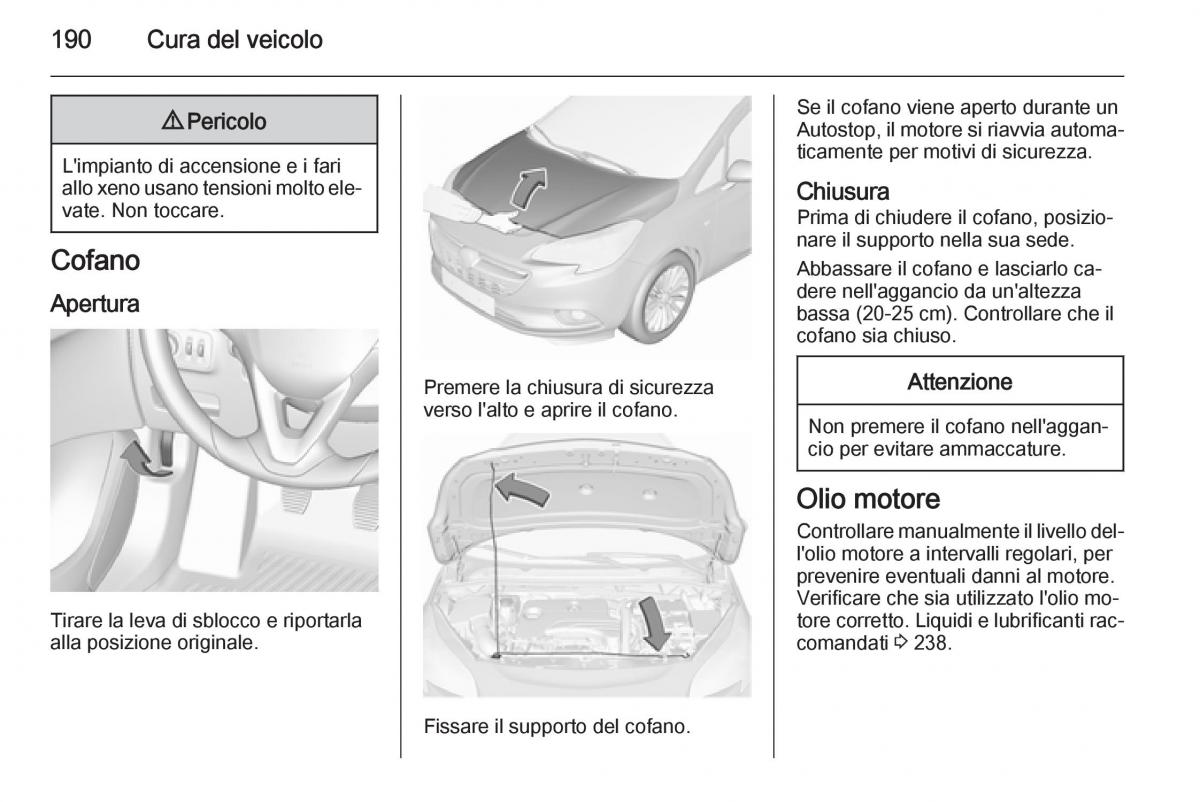 Opel Corsa D manuale del proprietario / page 192