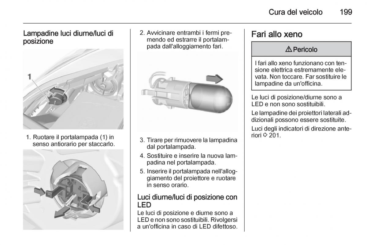 Opel Corsa D manuale del proprietario / page 201