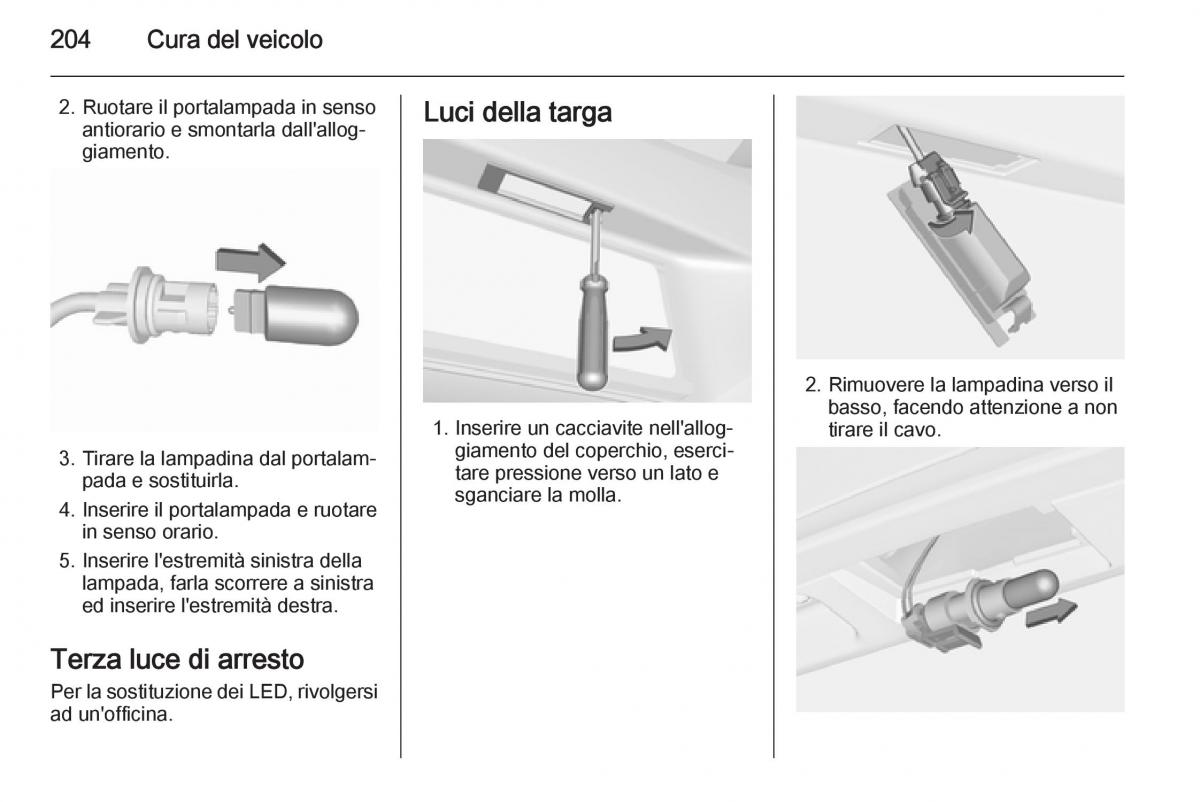 Opel Corsa D manuale del proprietario / page 206