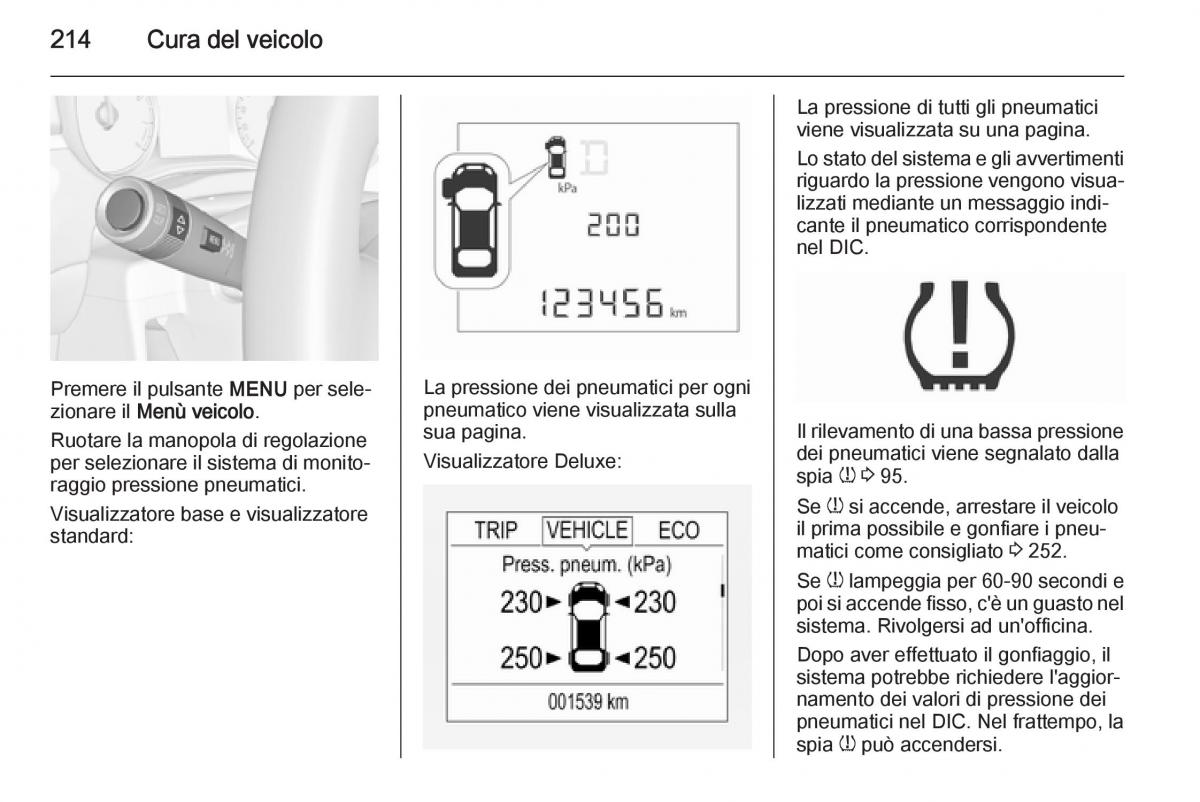 Opel Corsa D manuale del proprietario / page 216